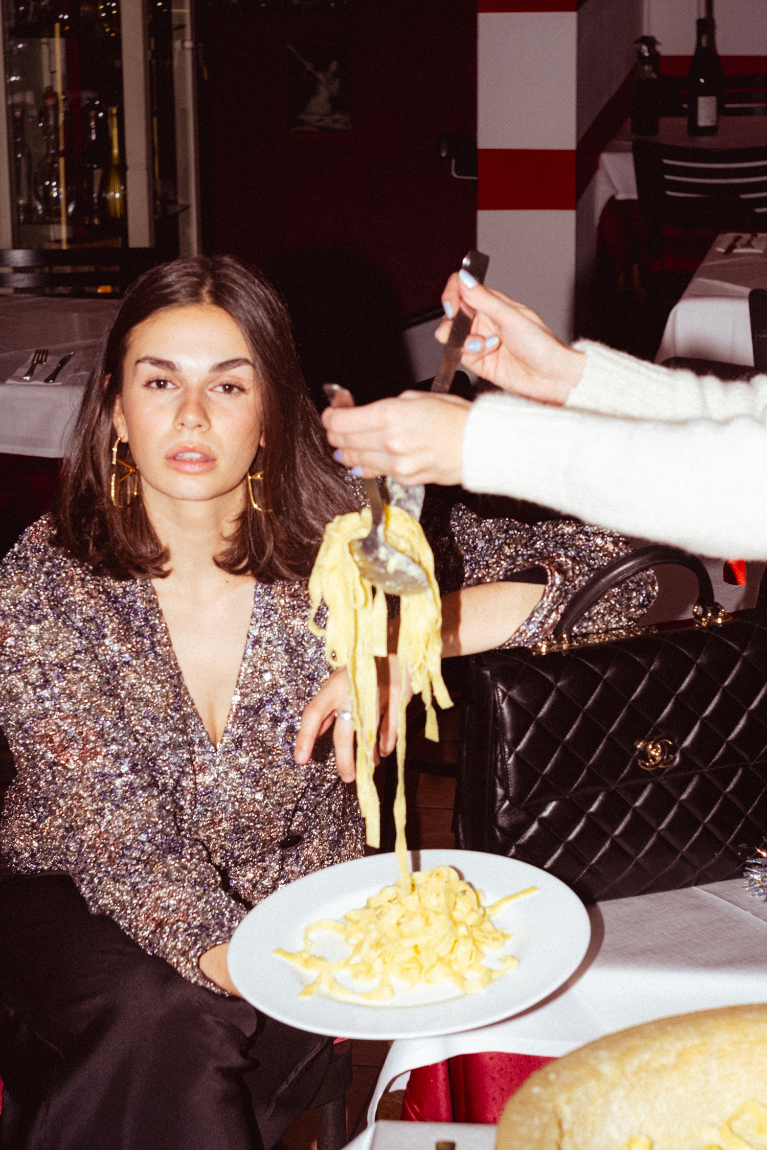 Mani Vintage Blazer mit Pailetten in Gold und Apricot