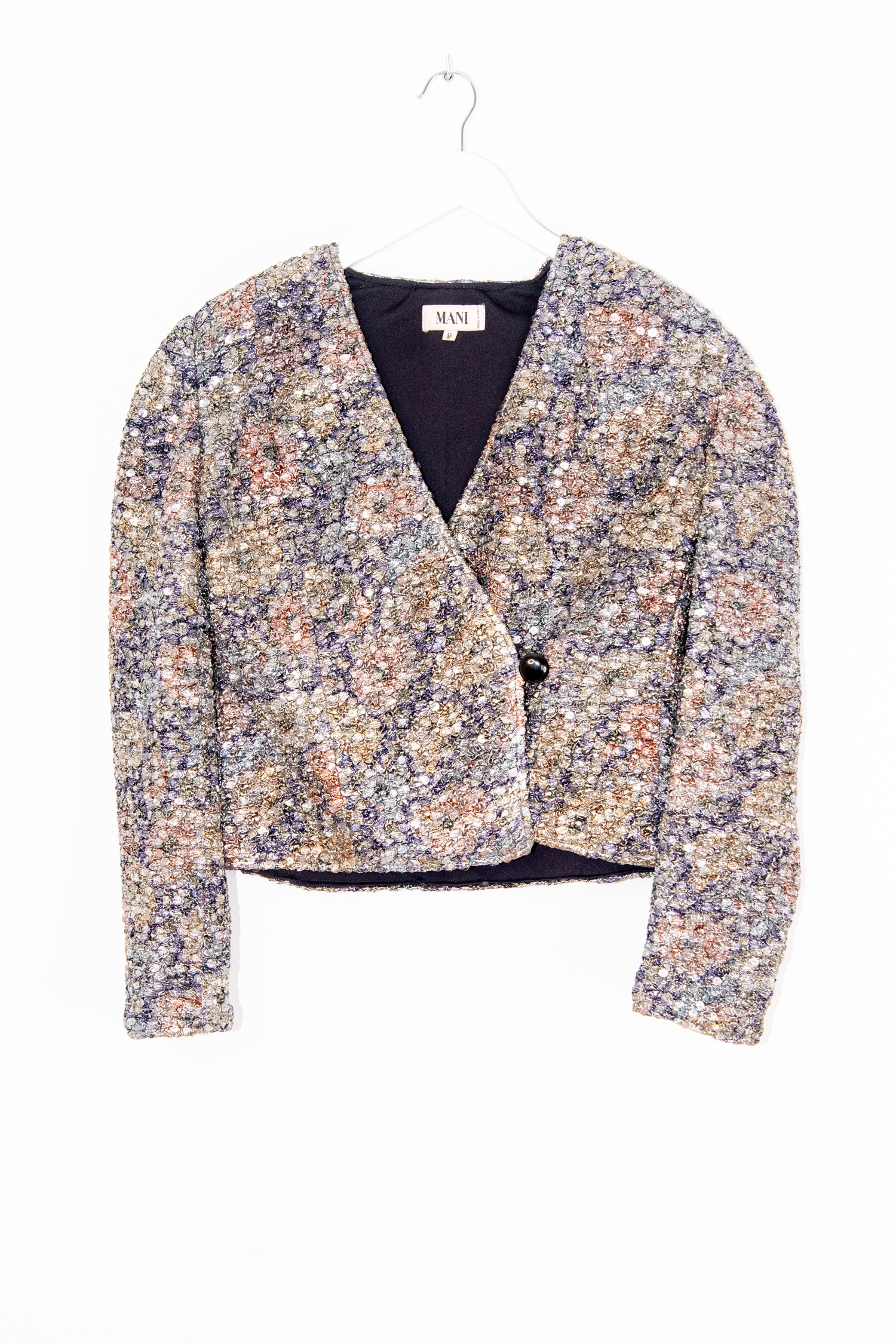 Mani Vintage Blazer mit Pailetten in Gold und Apricot