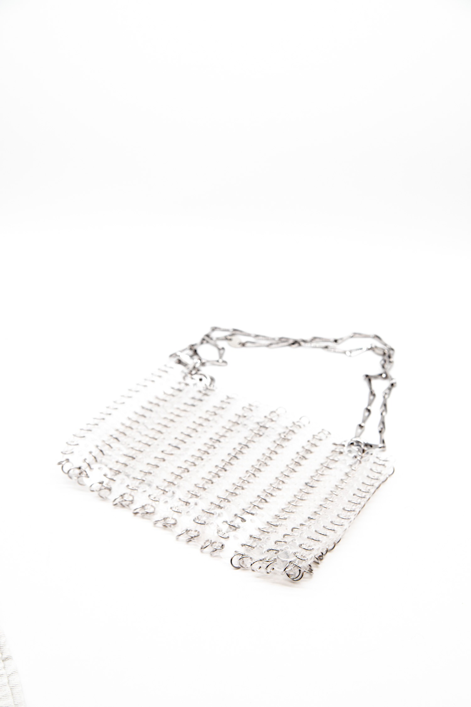 Vintage Paco Rabanne Schultertasche transparent mehrteilig