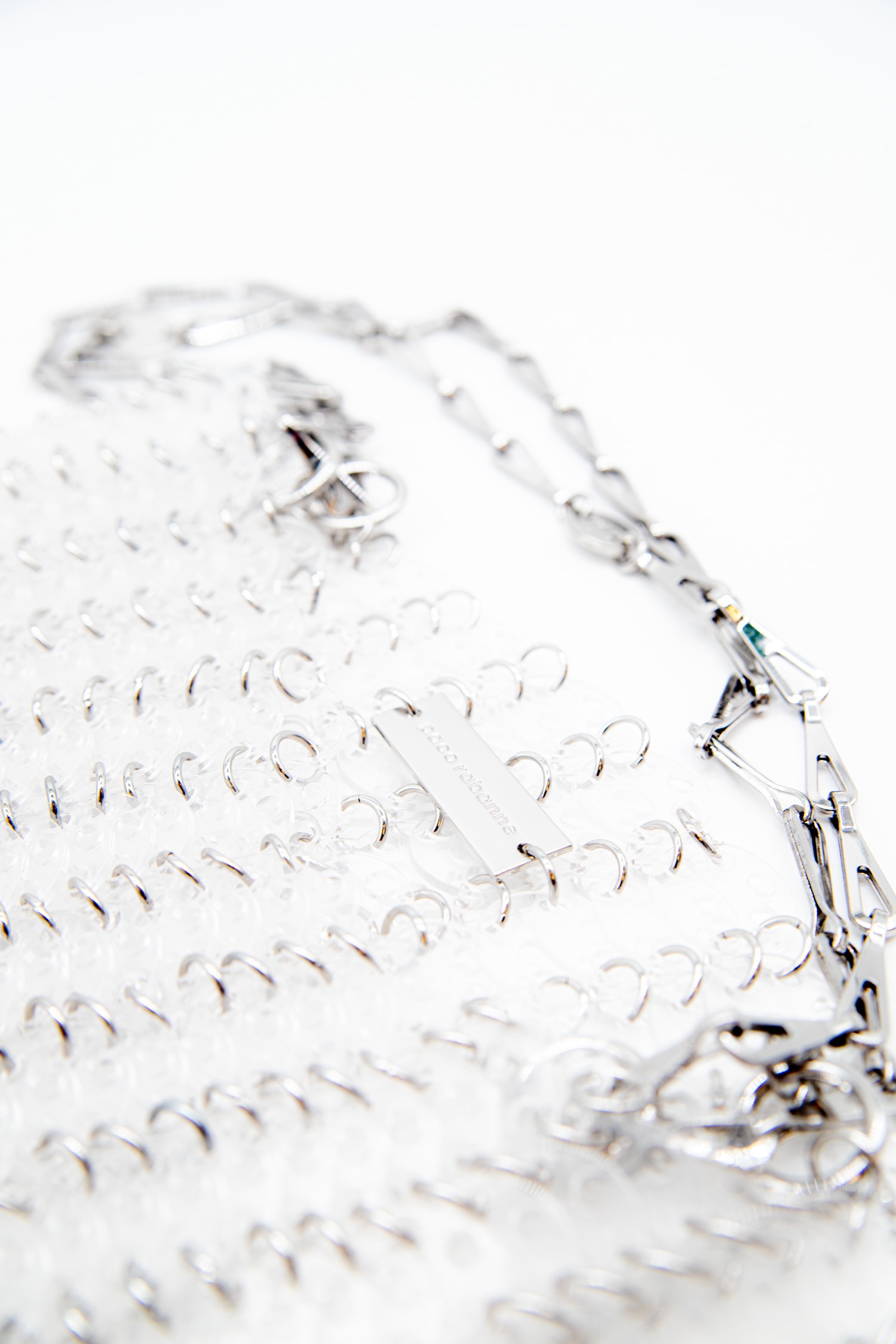 Vintage Paco Rabanne Schultertasche transparent mehrteilig