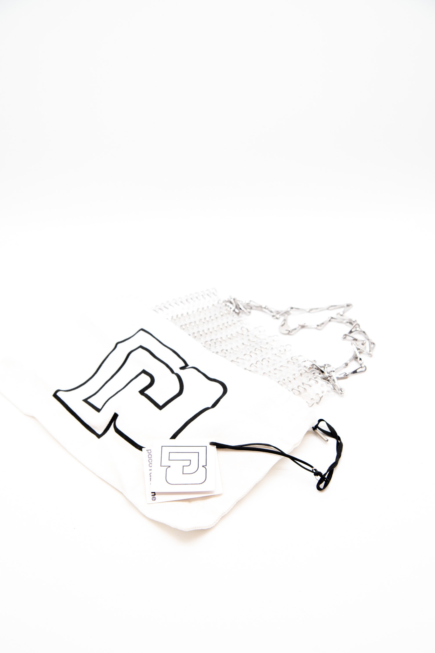 Vintage Paco Rabanne Schultertasche transparent mehrteilig