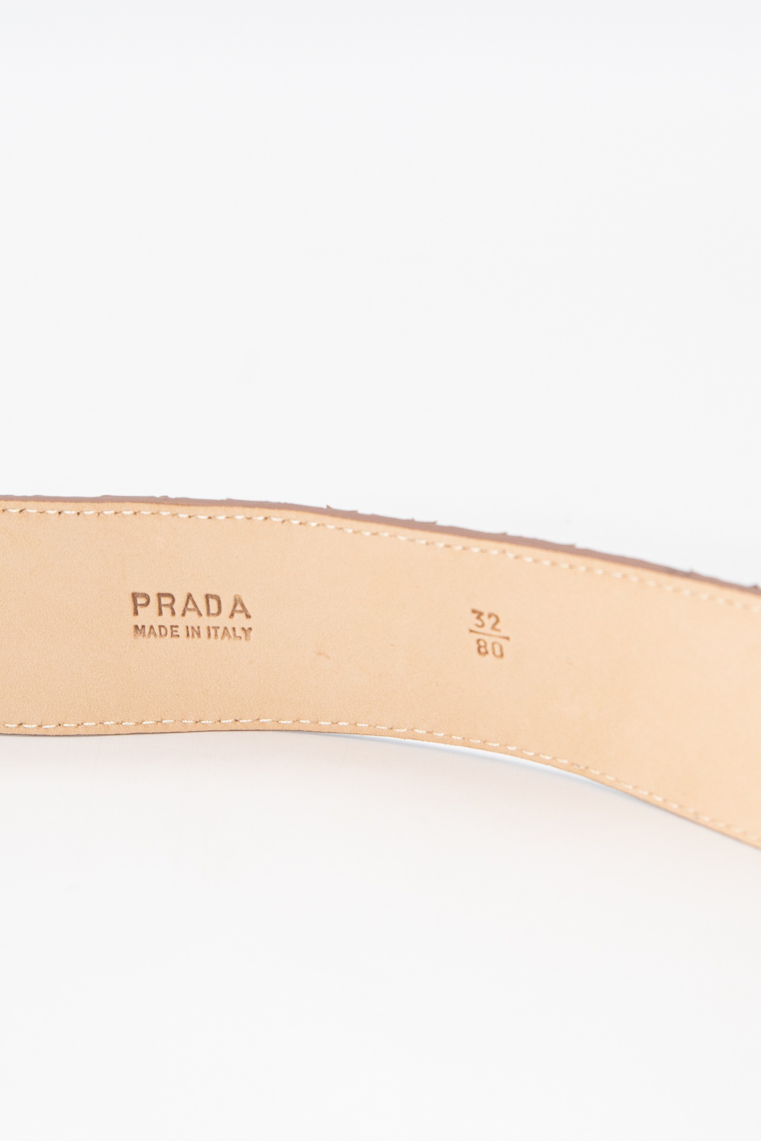 Prada Vintage Gürtel in Python-Optik in Beige und Silber
