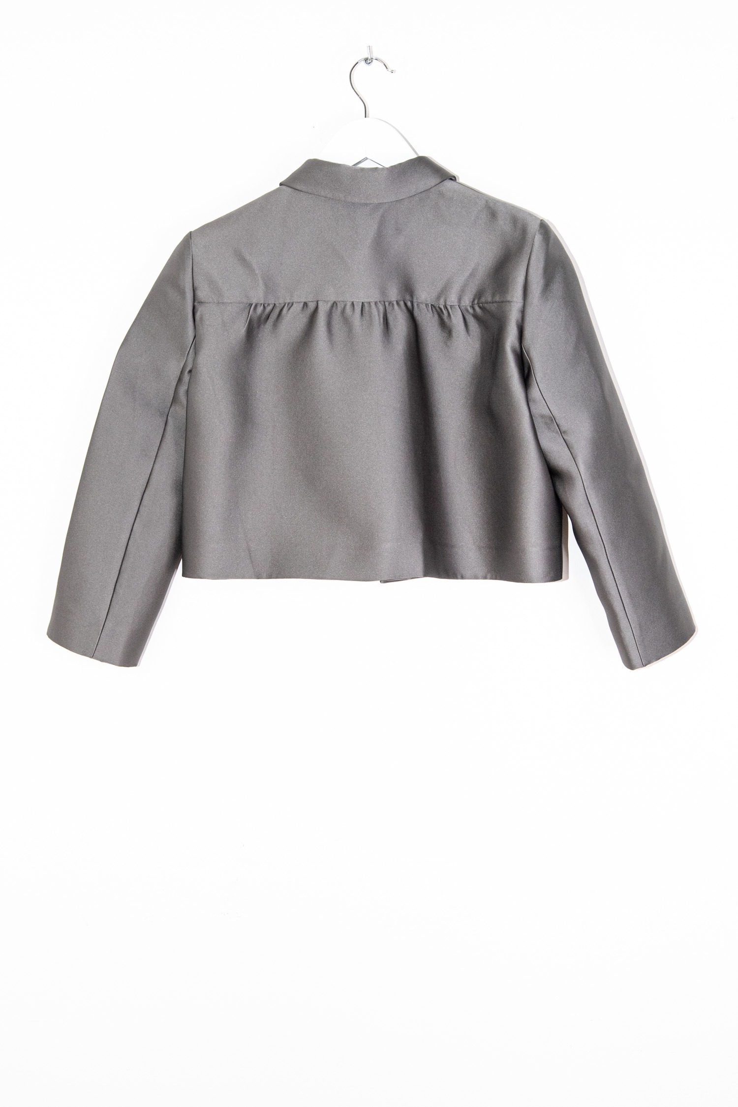 Prada Vintage Jacke in Grau aus Satin