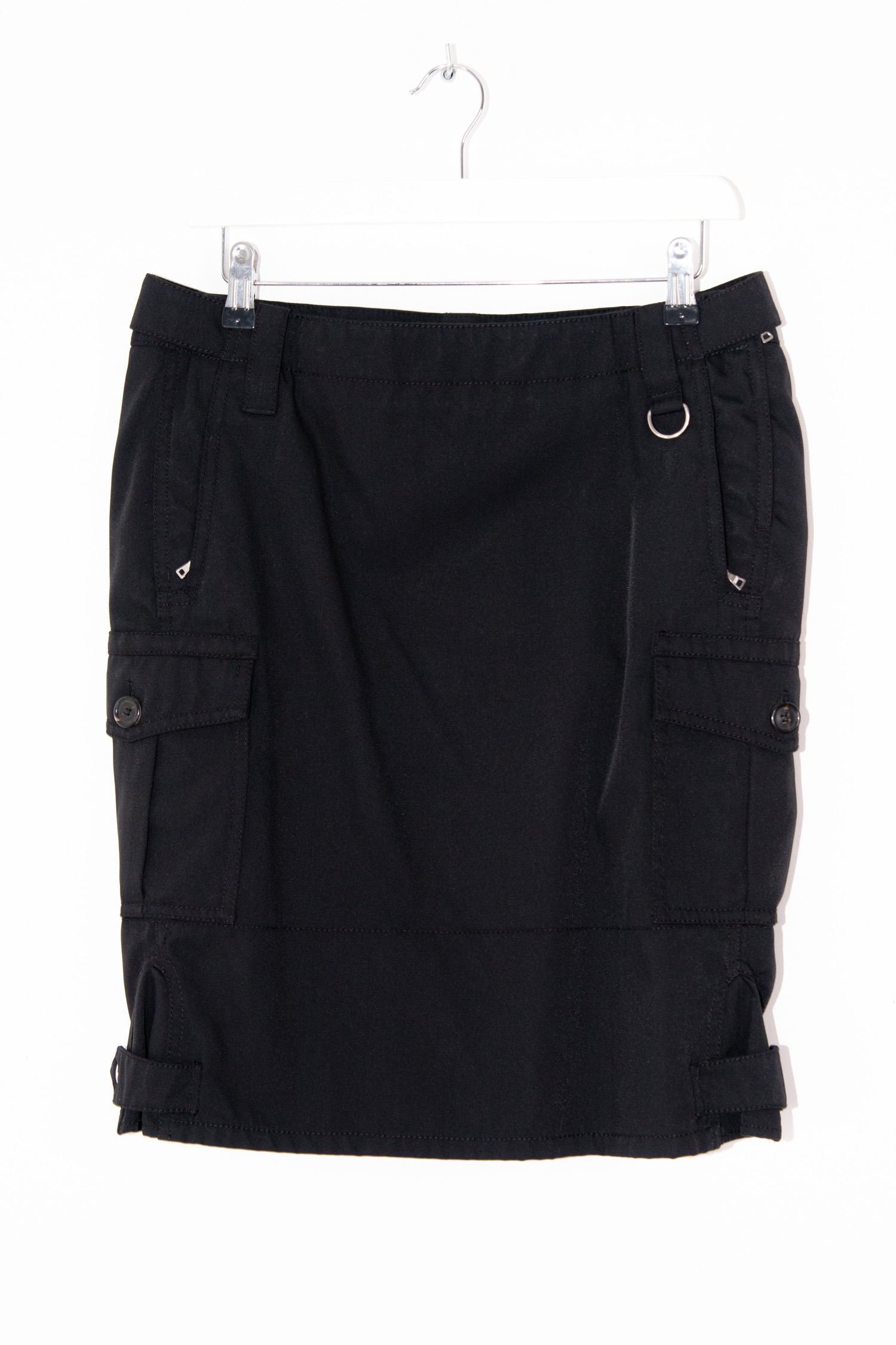 Vintage Prada Minirock mit verschiedenen Taschen in Schwarz