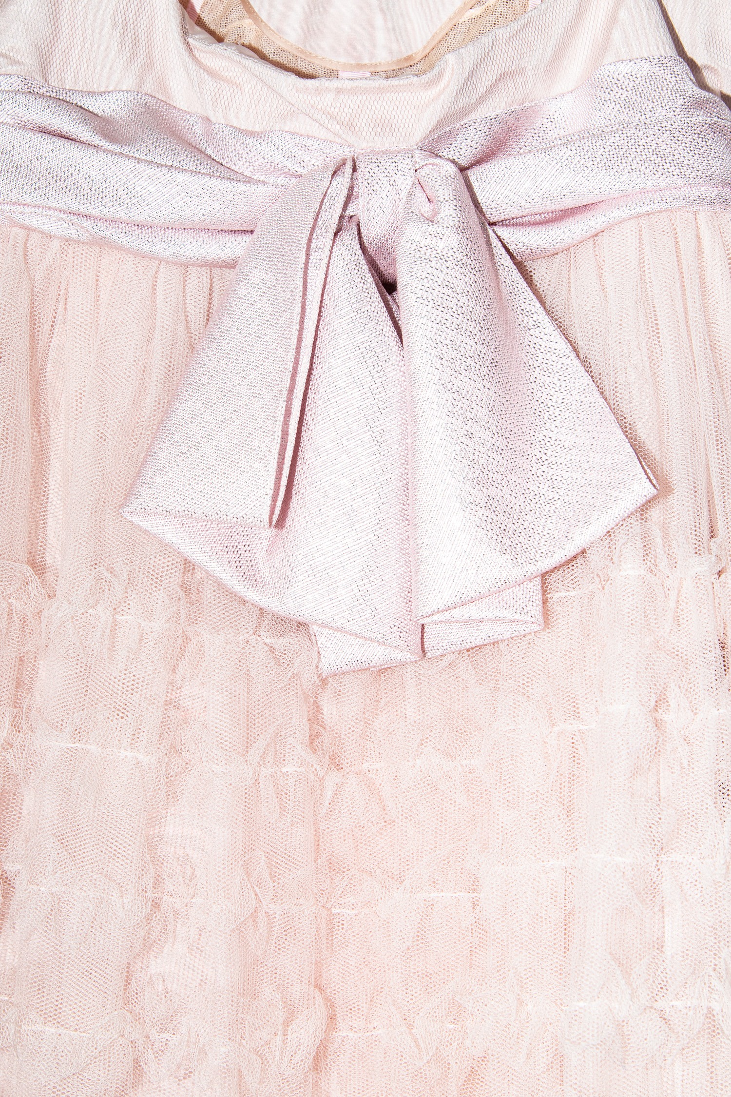 Saint Laurent Tüllkleid mit Schleife in Rosa