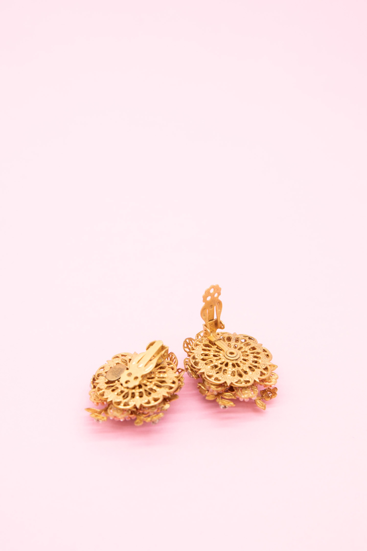 Stanley Hagler NYC Ohrclips in Apricot und Gold