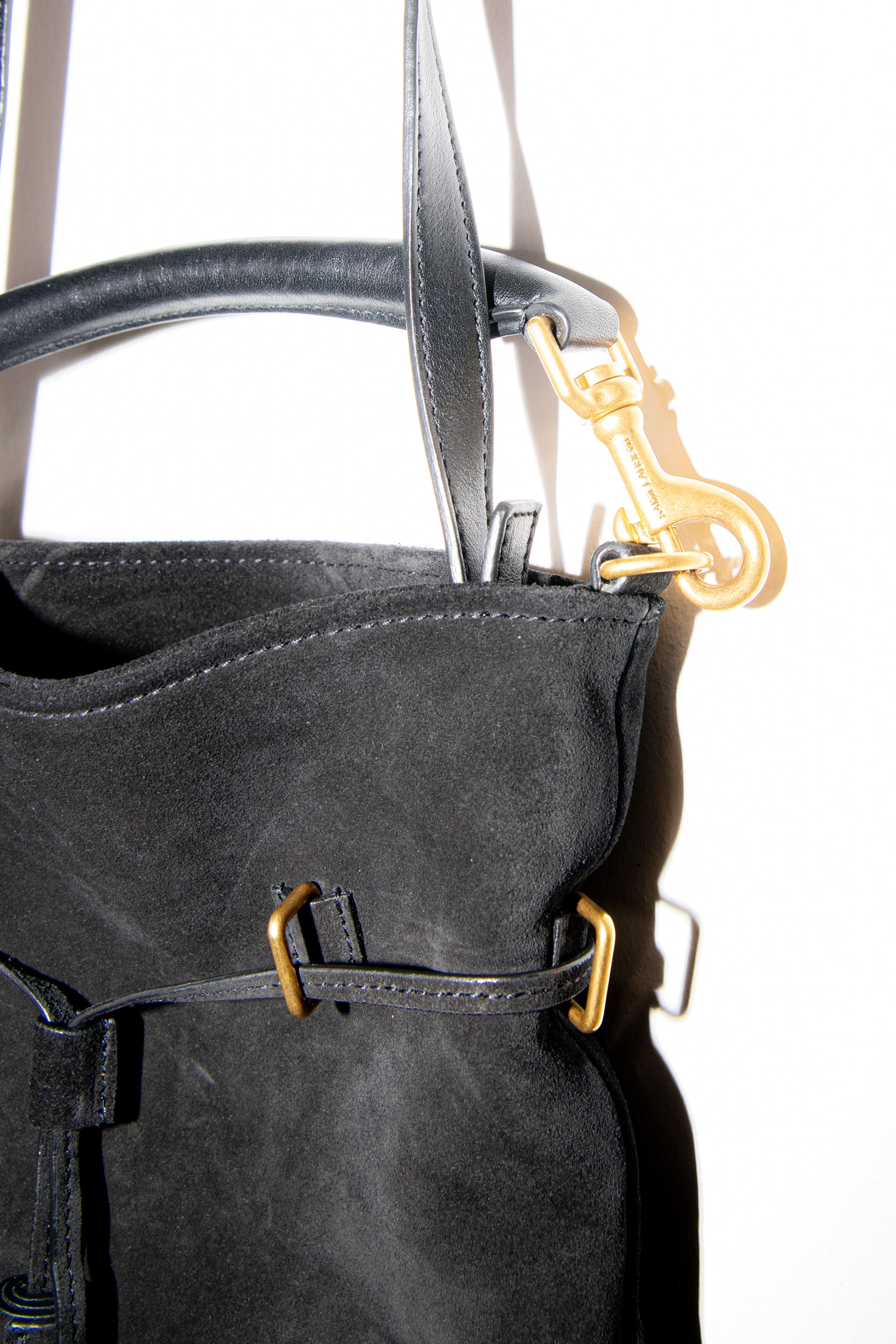 Vintage Saint Laurent Schultertasche mit Fransen in Schwarz
