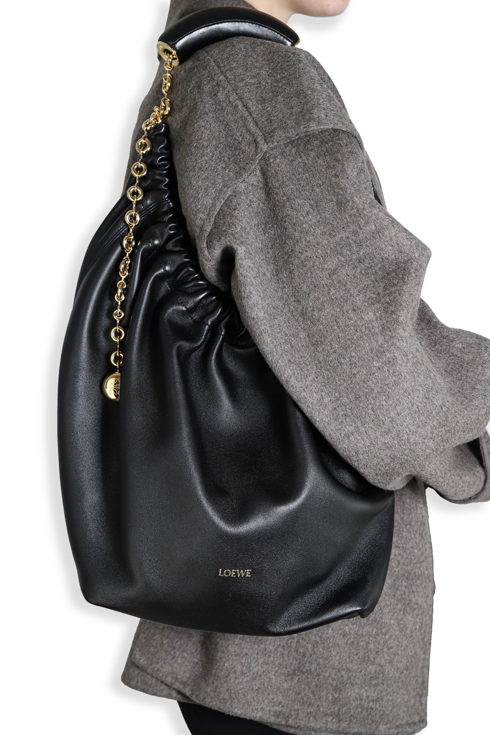 Loewe "Squeeze Medium" Handtasche in Schwarz