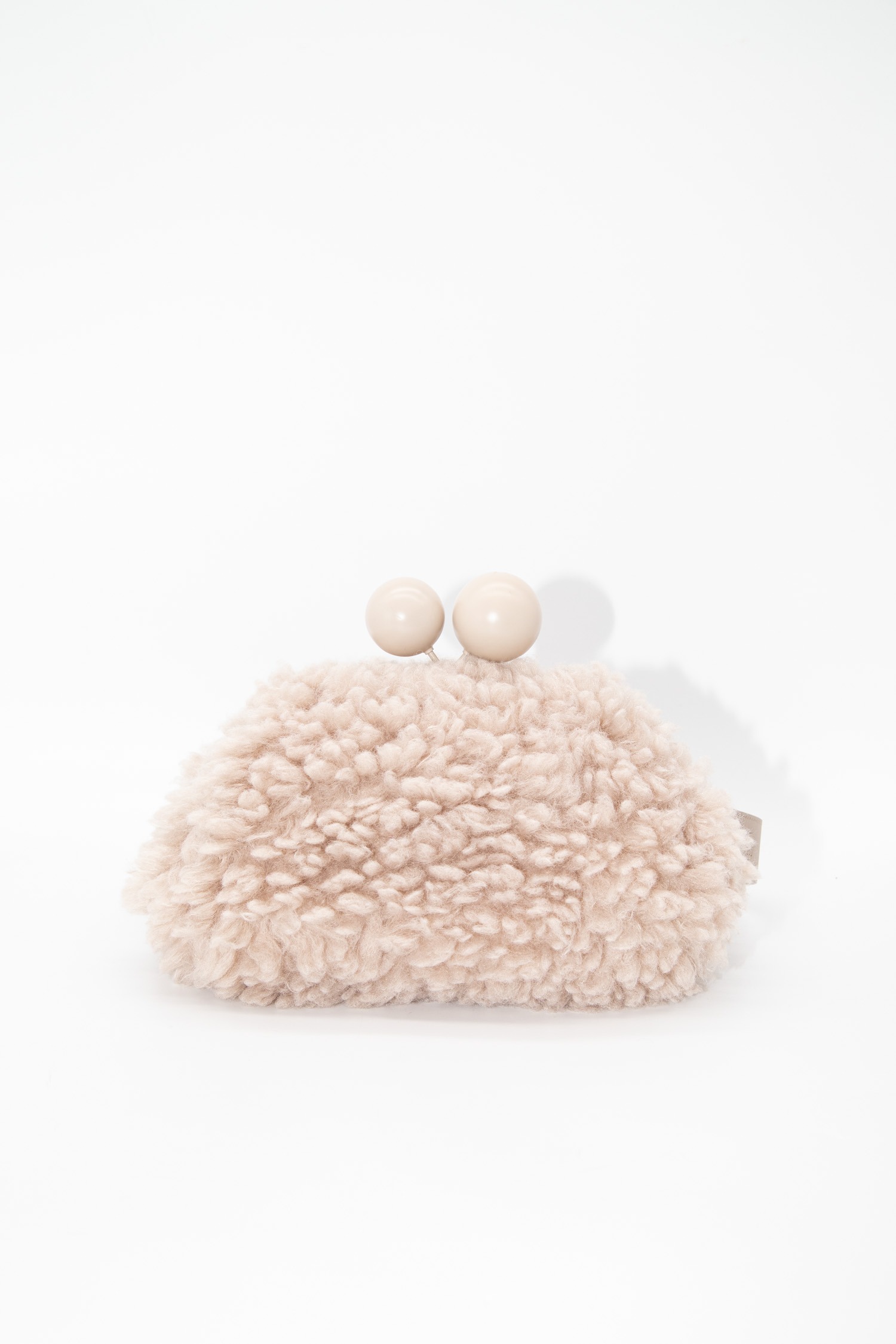Weekend Max Mara "Pasticcino Breda" Plüsch Tasche in Beige