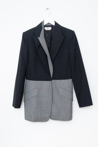 Alexander McQueen Blazer im Deconstructed-Look in Dunkelblau