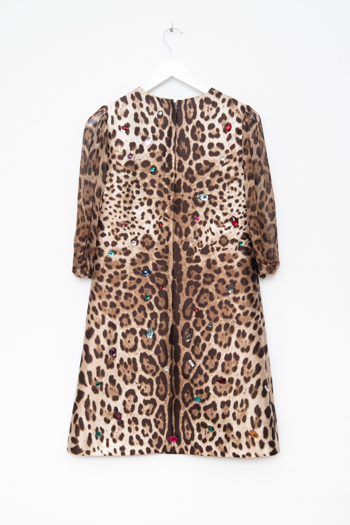 Dolce & Gabbana Minikleid mit Leomuster in Beige und Dunkelbraun