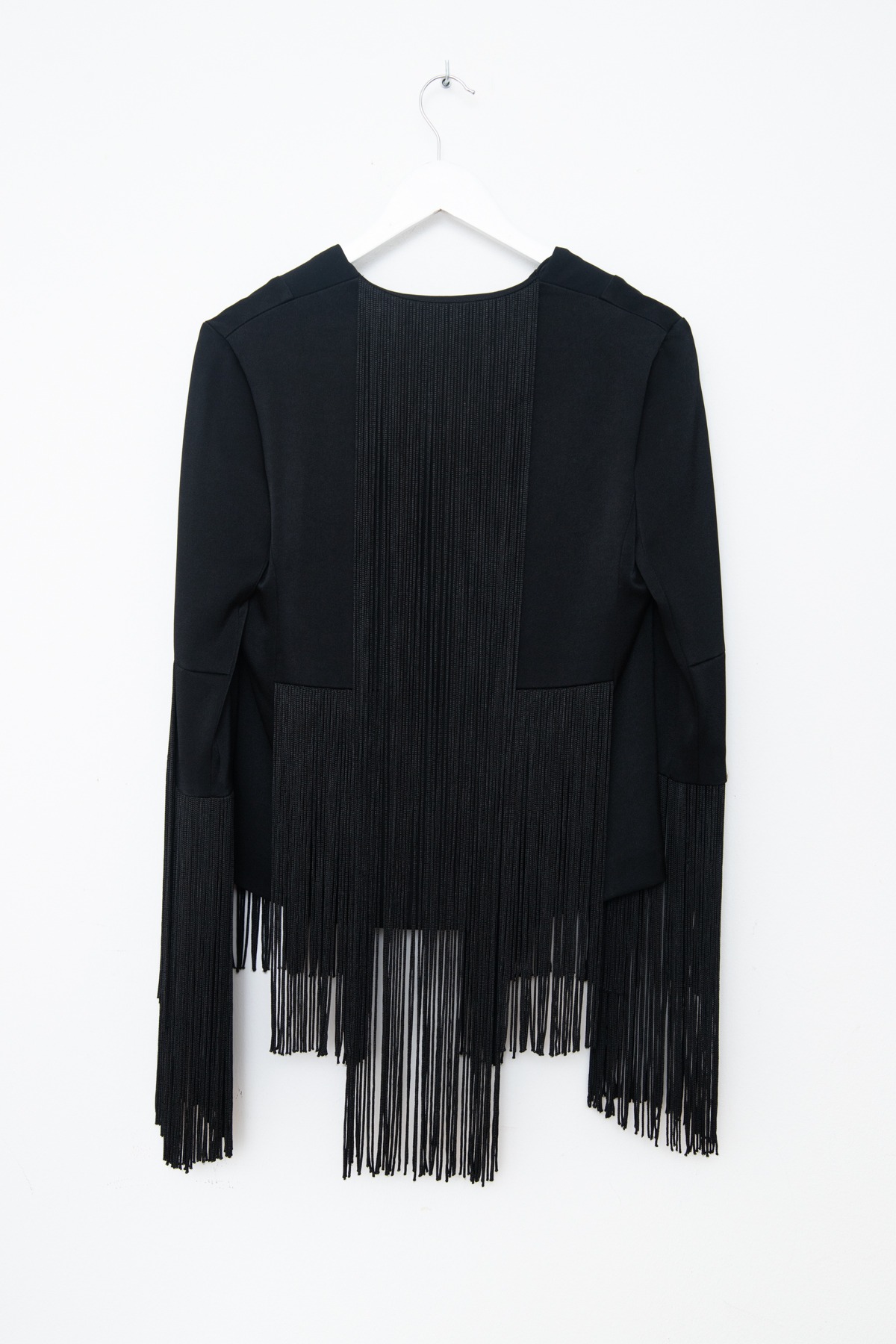 Galvan London Jacke mit Fransen in Schwarz