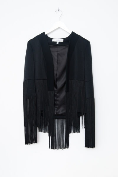Galvan London Jacke mit Fransen in Schwarz