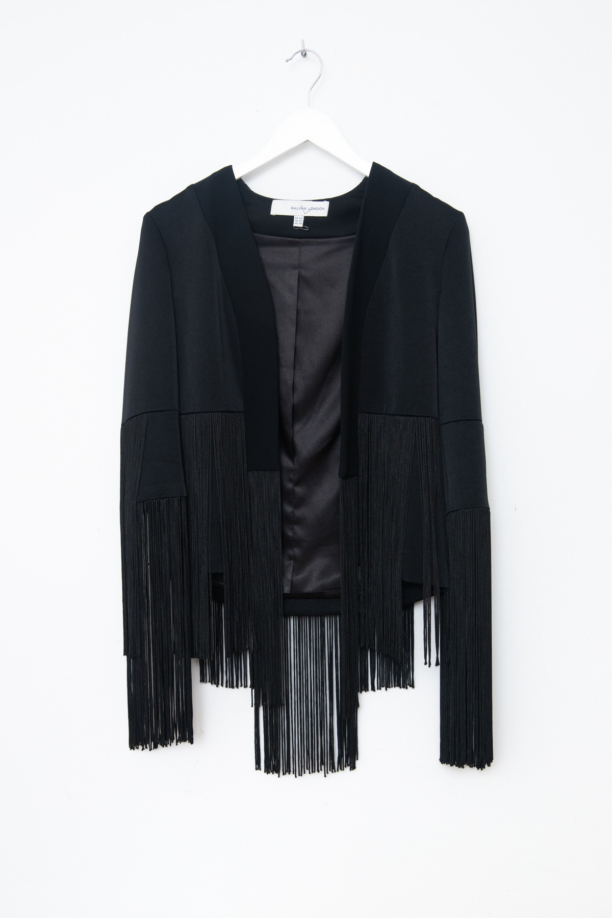 Galvan London Jacke mit Fransen in Schwarz