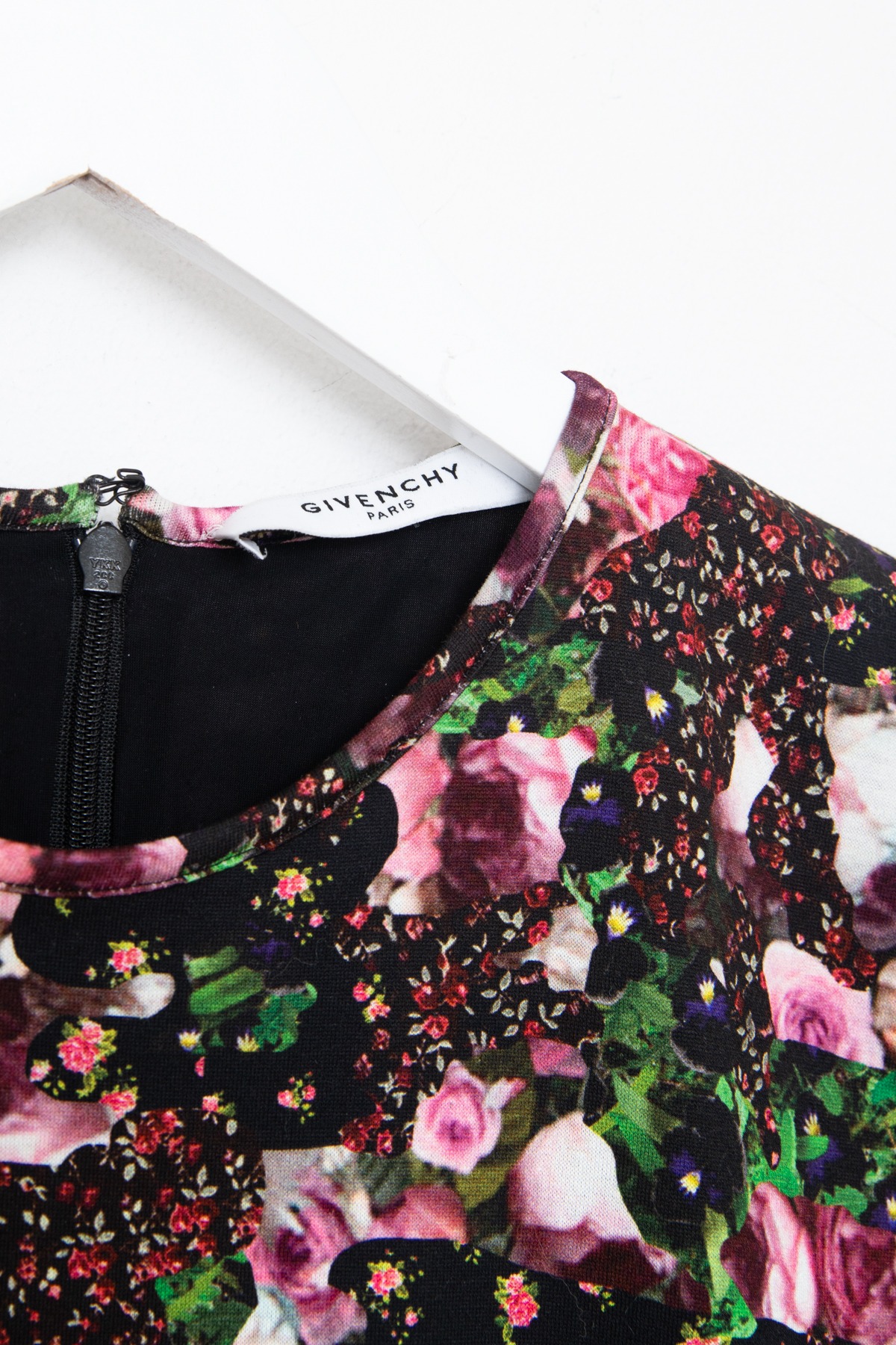 Givenchy Midikleid mit Blumenprint in Schwarz und Bunt