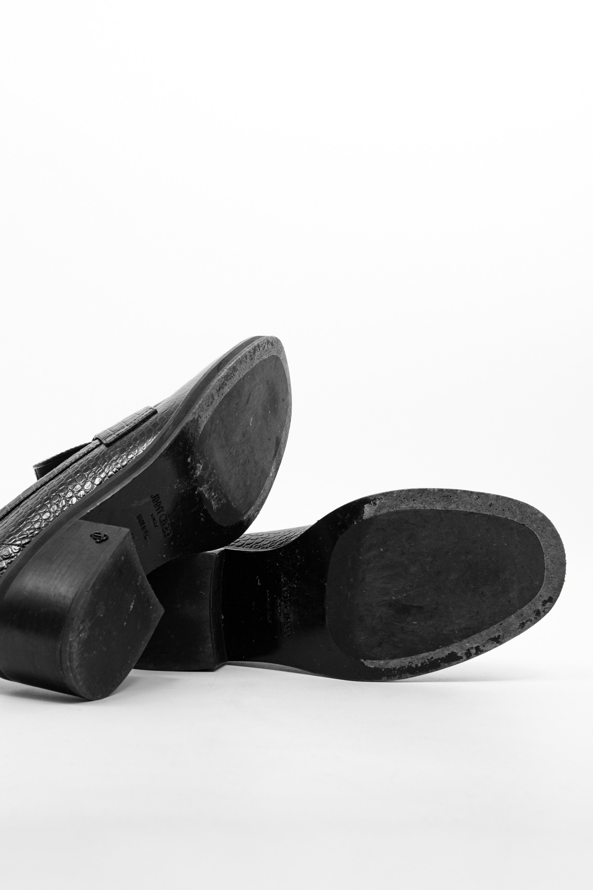 Jimmy Choo "Tylor" Loafer in Kroko-Optik in Braun