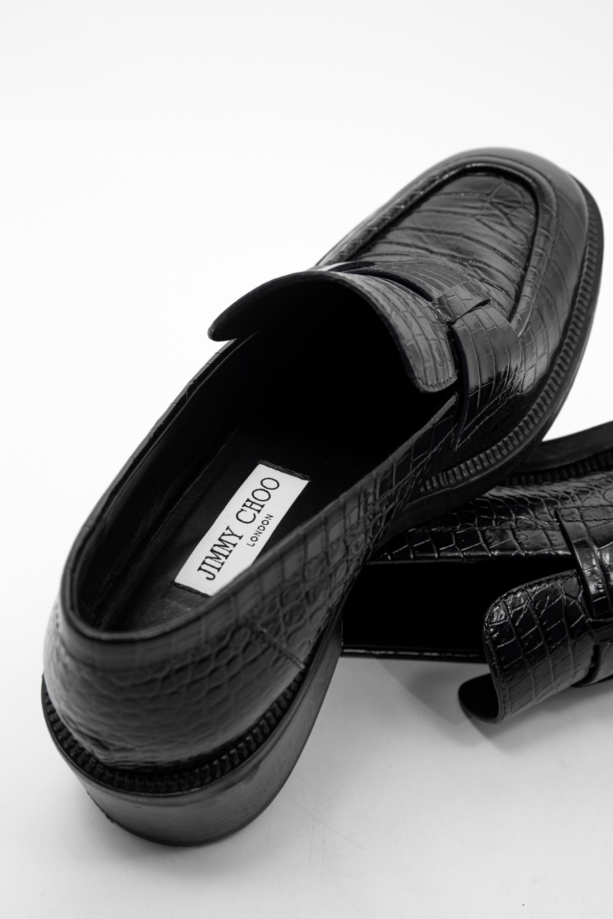 Jimmy Choo "Tylor" Loafer in Kroko-Optik in Braun