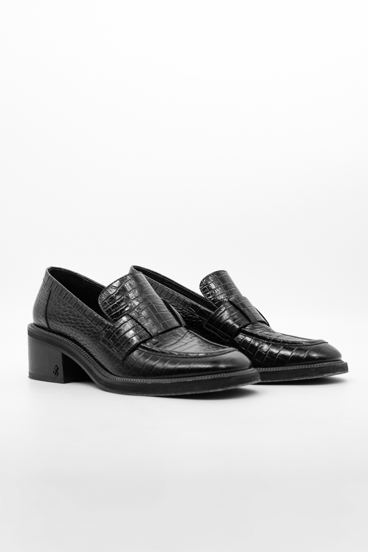 Jimmy Choo "Tylor" Loafer in Kroko-Optik in Braun