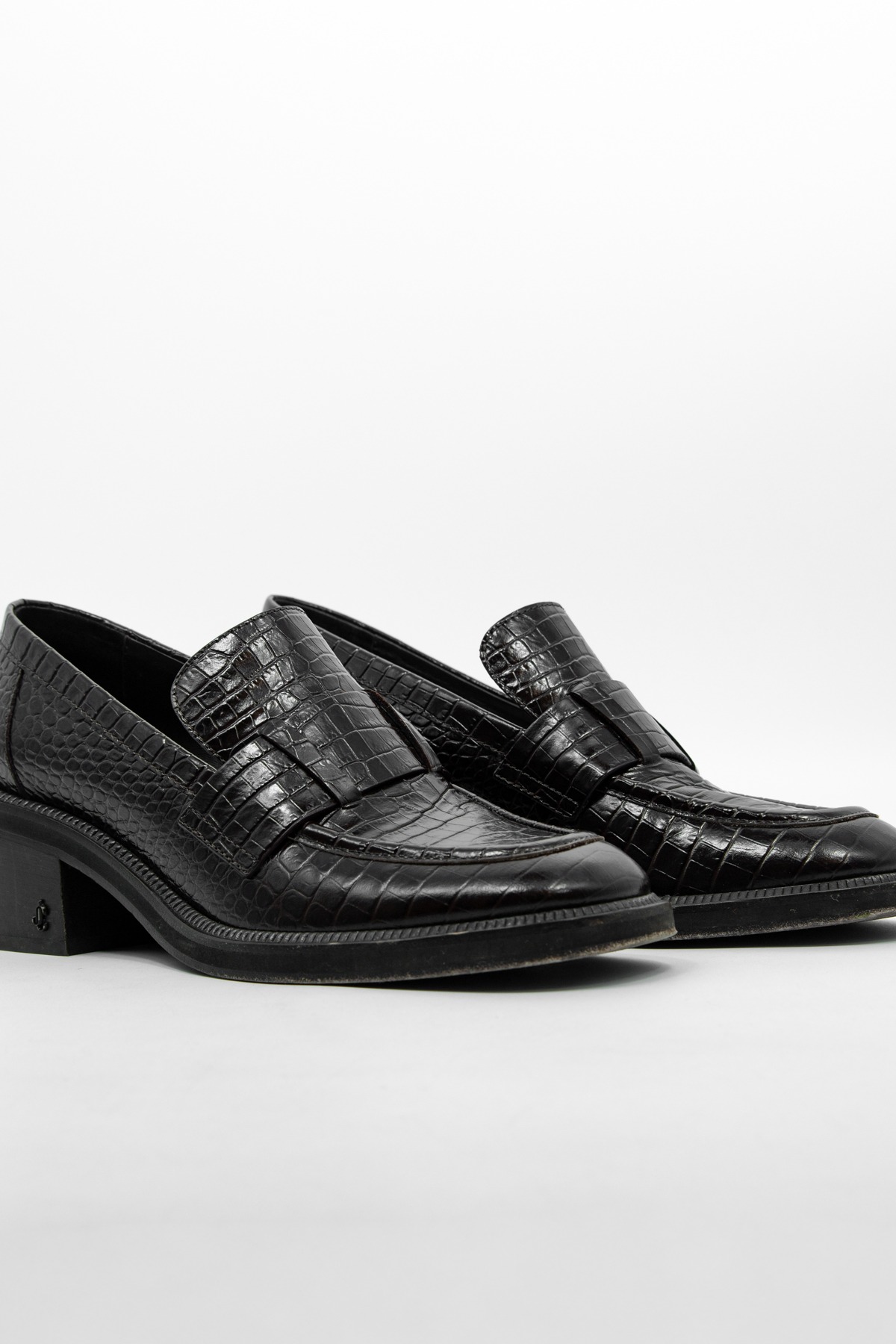 Jimmy Choo "Tylor" Loafer in Kroko-Optik in Braun