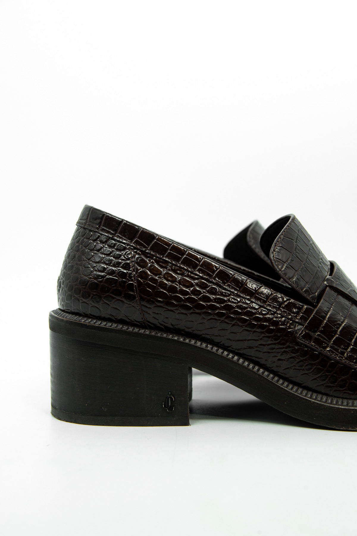 Jimmy Choo "Tylor" Loafer in Kroko-Optik in Braun