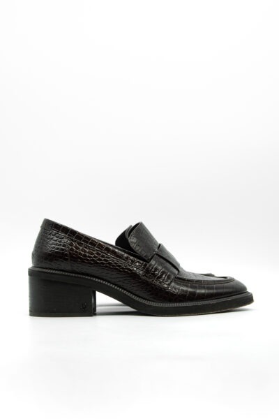 Jimmy Choo "Tylor" Loafer in Kroko-Optik in Braun