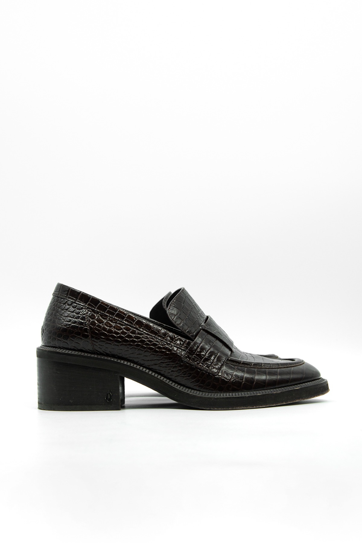 Jimmy Choo "Tylor" Loafer in Kroko-Optik in Braun
