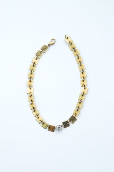 Lilian von Trapp Armband mit Brillant und kleinen Plättchen in Gold