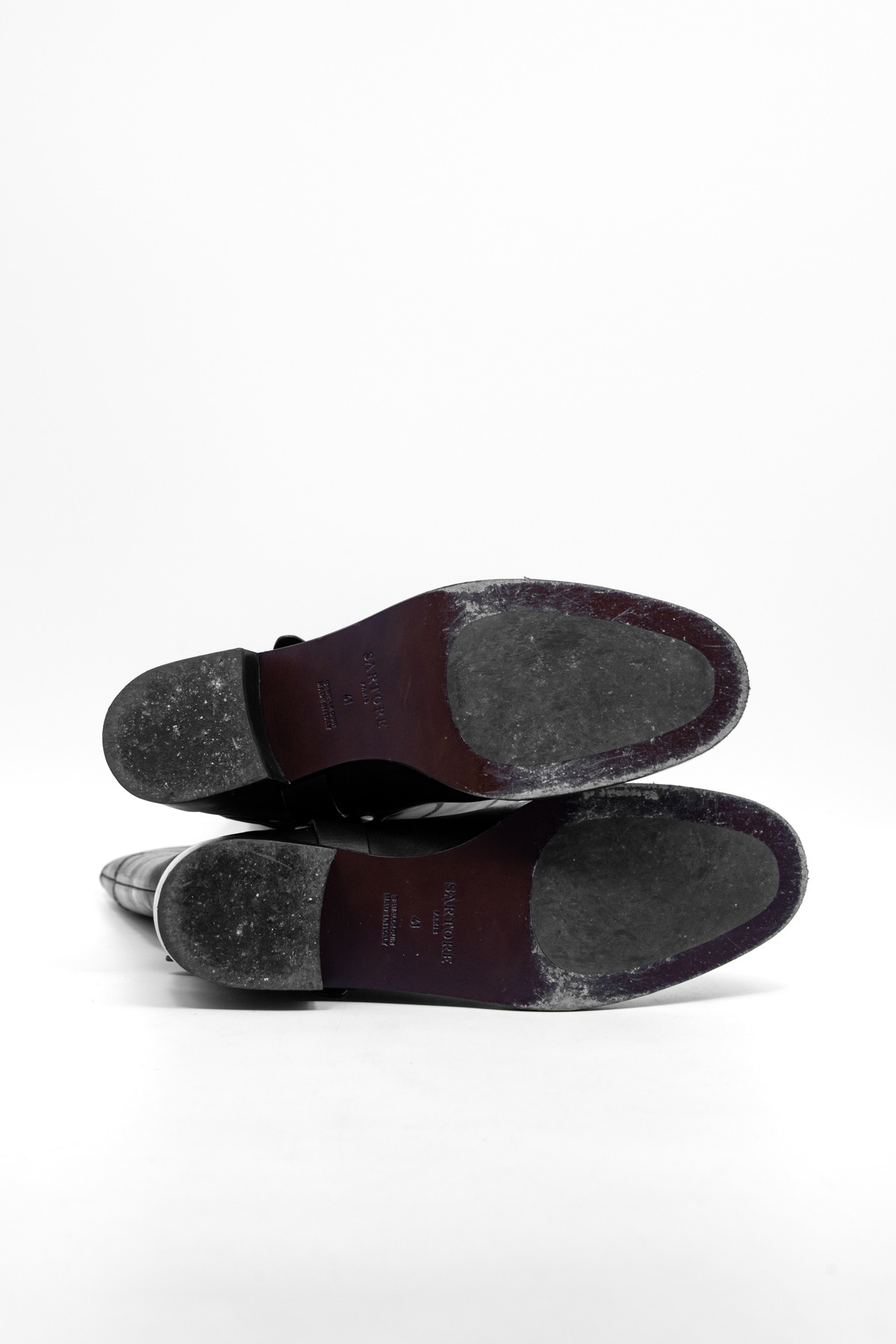 Sartore Stiefel in Dunkelbraun und Antikgold