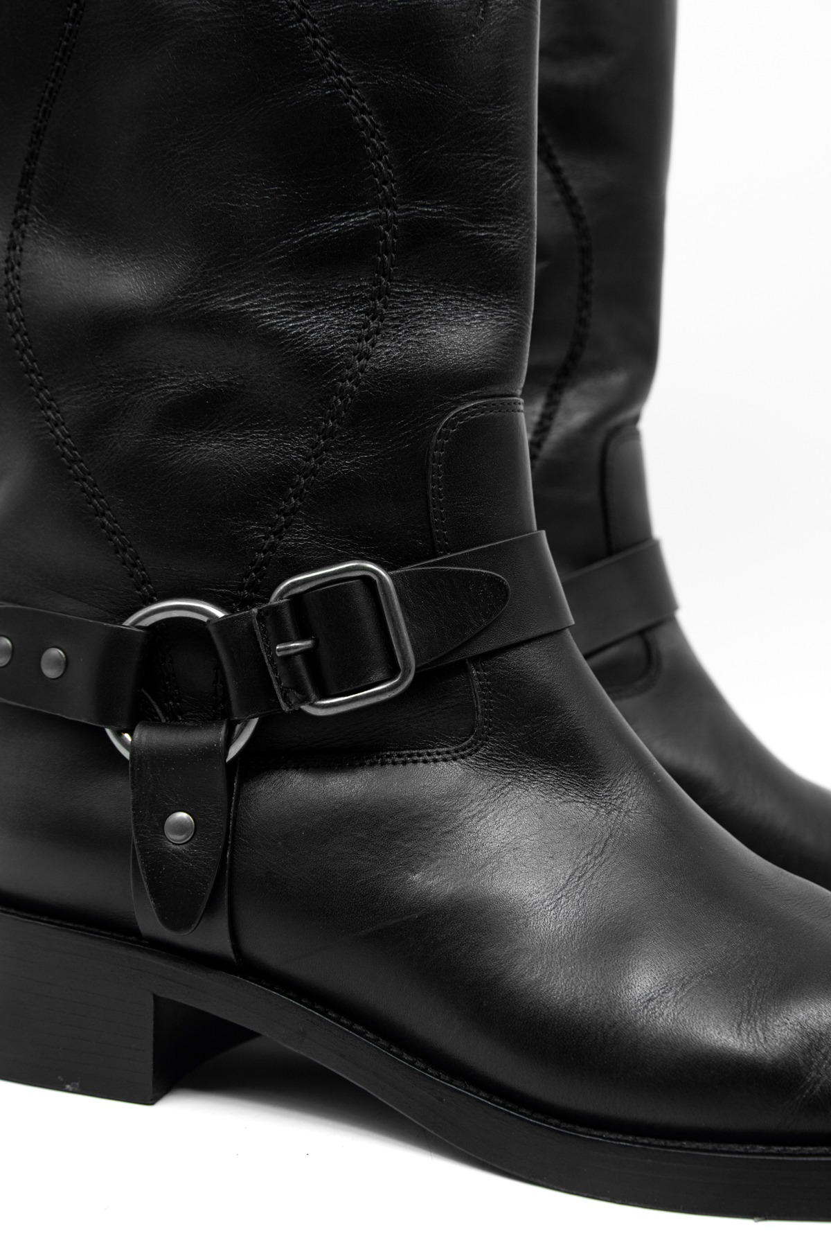 Sartore Stiefel in Dunkelbraun und Antikgold