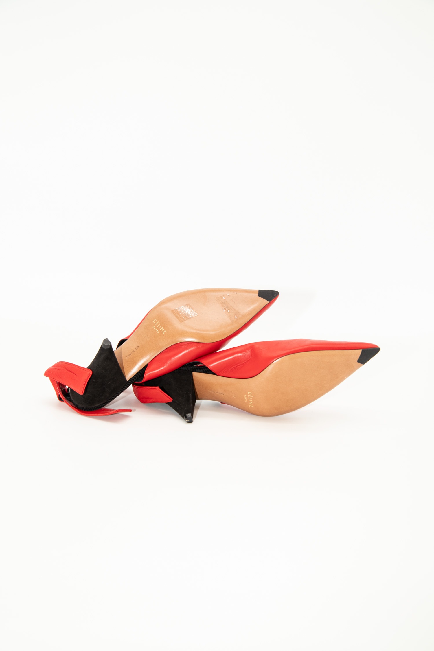 Celine Spitze Schuhe mit Absatz in Rot