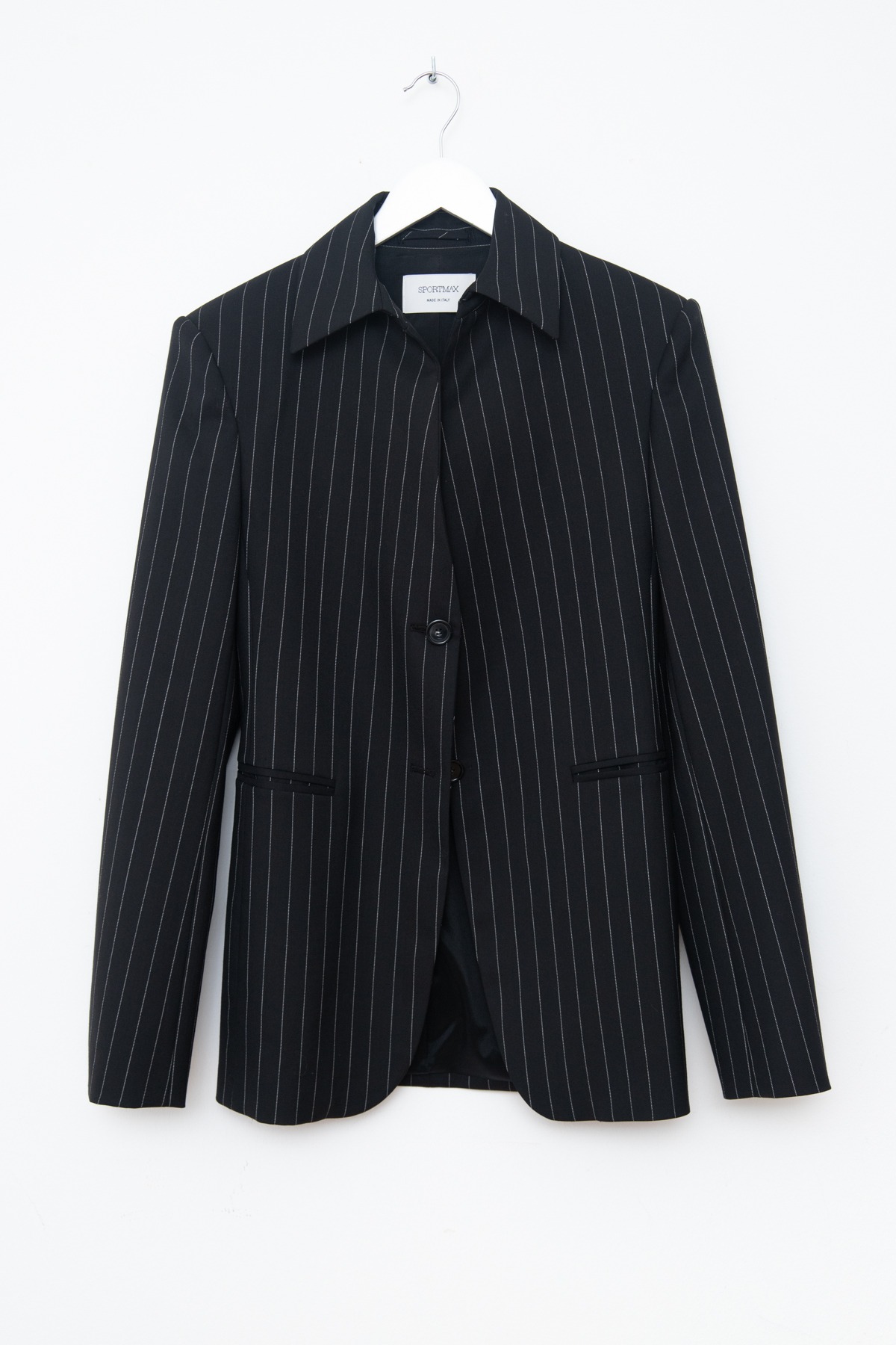 Sportmax "Rive" Blazer mit Nadelstreifen in Dunkelblau