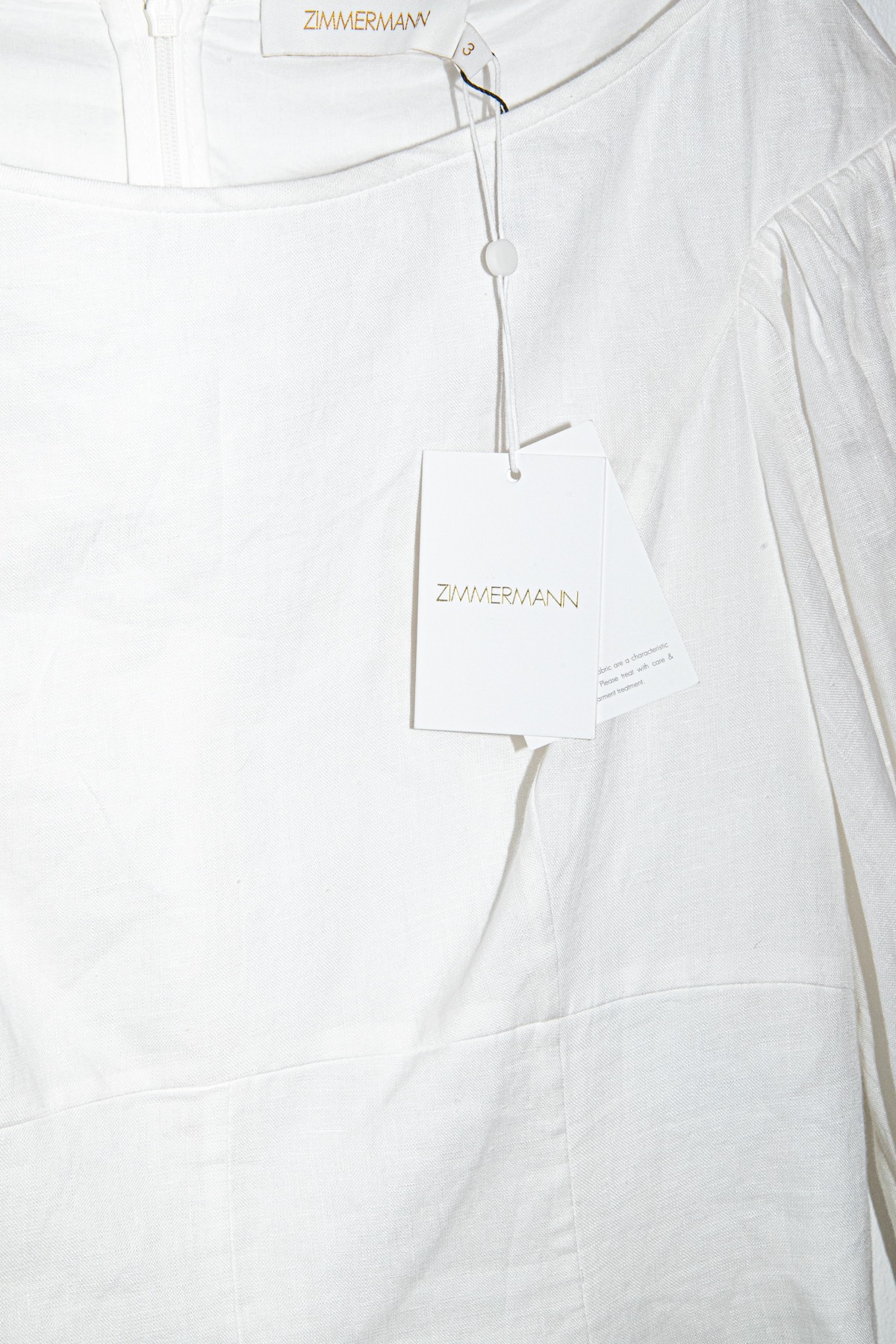 Zimmermann Empire-Minikleid in Weiß