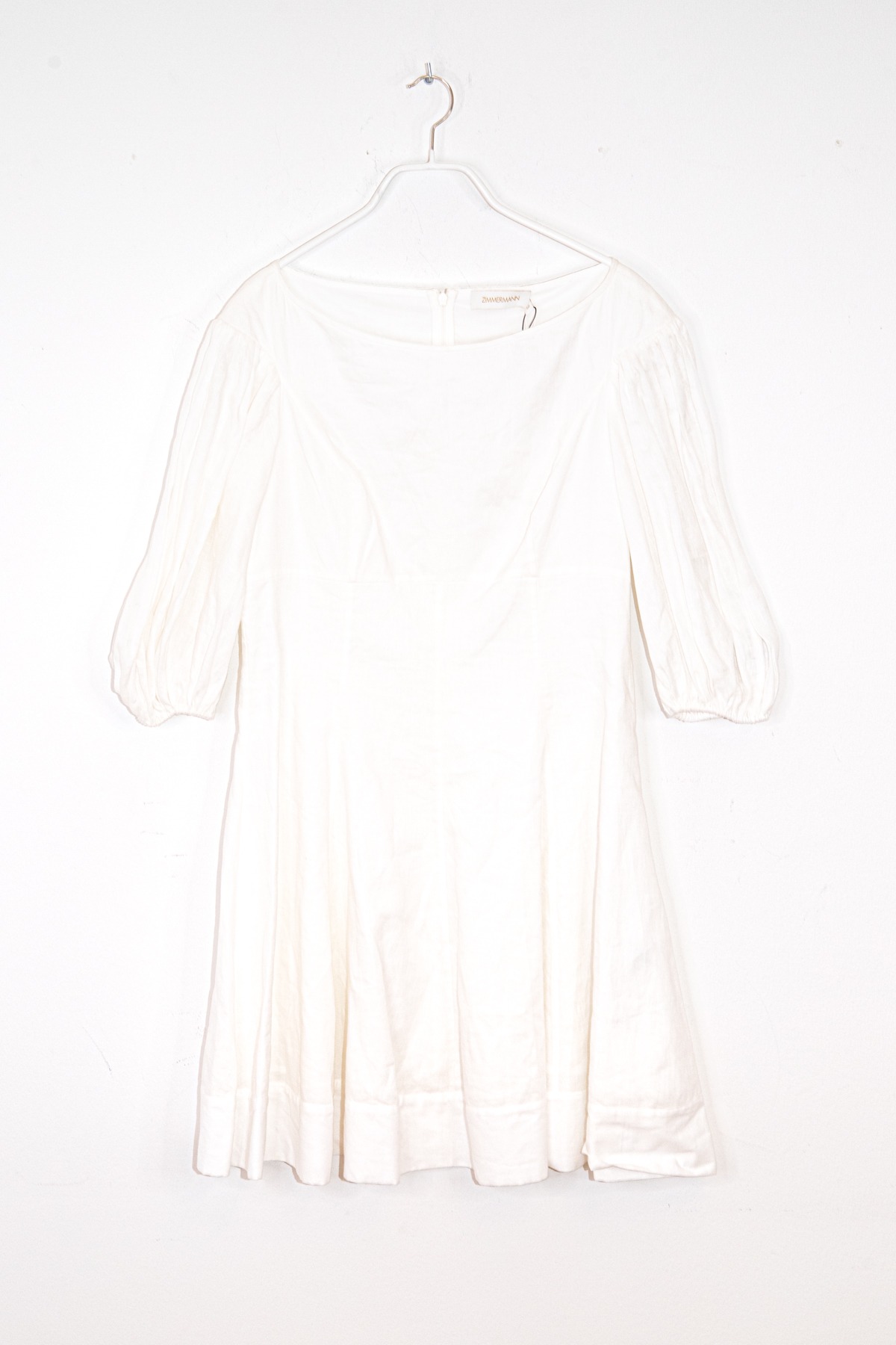 Zimmermann Empire-Minikleid in Weiß