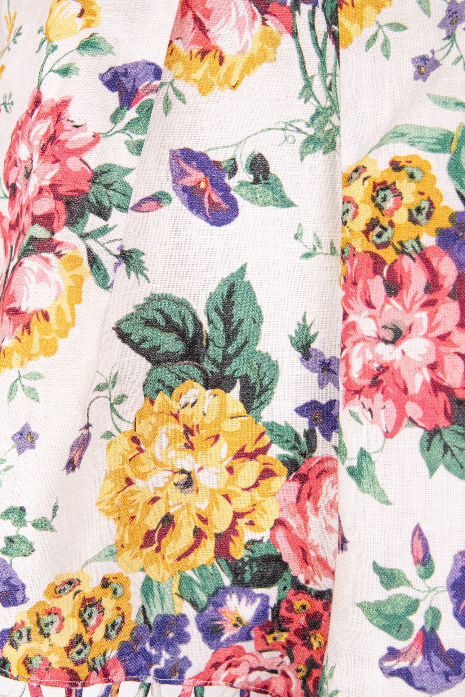 Zimmermann Shorts mit Blumenprint in Ecru und Bunt