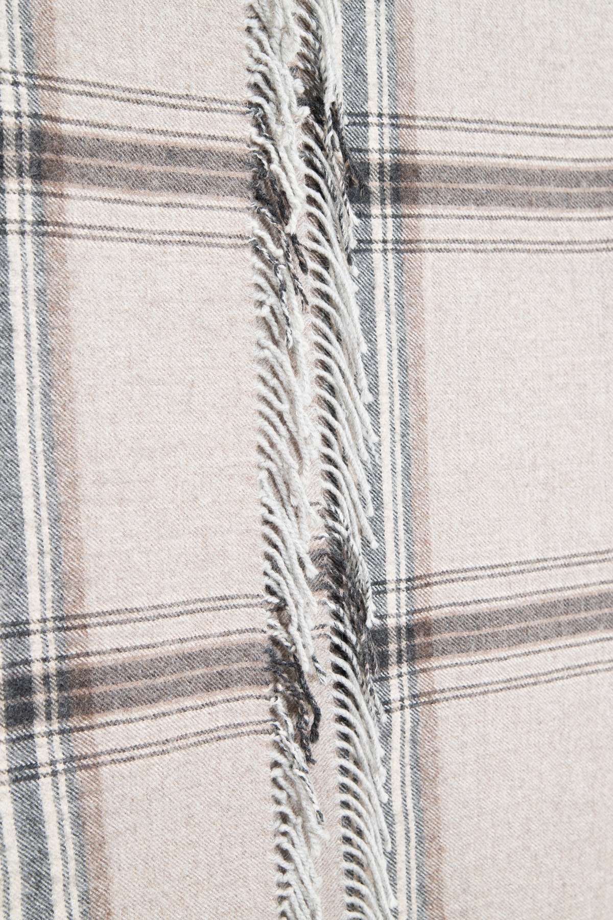 Zoeppritz Schal mit Karomuster in Beige und Grau